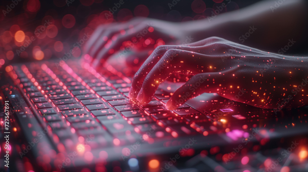 AI computer programmer on laptop with big data future technology background digital technology cloud computing data engineering global internet network AI computer programmer on laptop with big data future technology background digital technology cloud computing data engineering global internet network