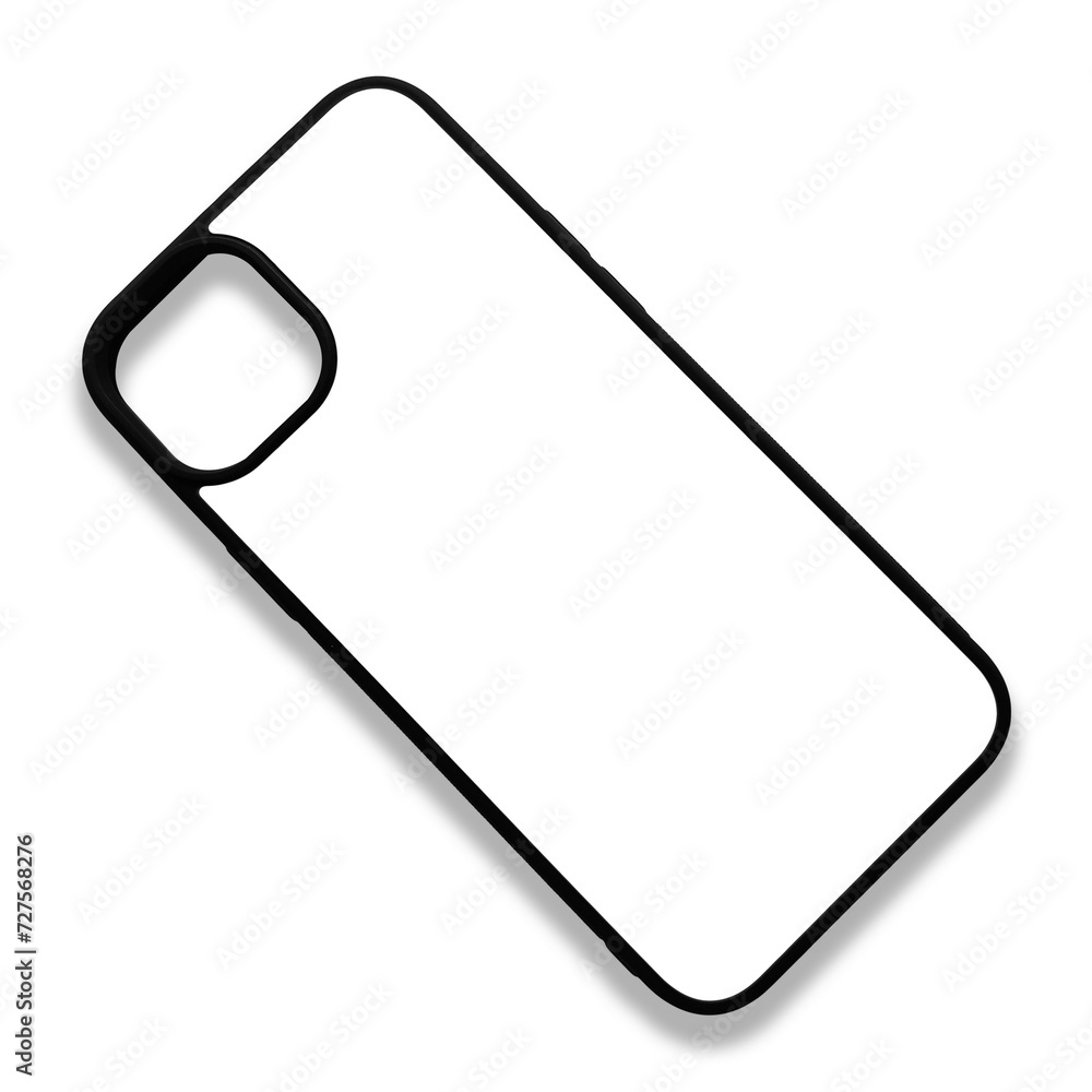 Blank mobile phone case on white background for mockup. Custom and personalized phone case, Black edge sublimation phone case Blank mobile phone case on white background for mockup. Custom and personalized phone case, Black edge sublimation phone case