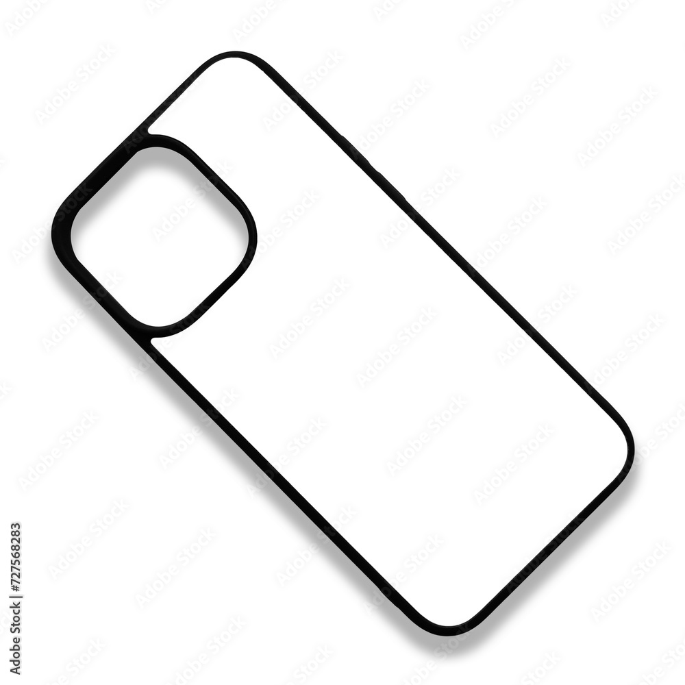 Blank mobile phone case on white background for mockup. Custom and personalized phone case, Black edge sublimation phone case Blank mobile phone case on white background for mockup. Custom and personalized phone case, Black edge sublimation phone case