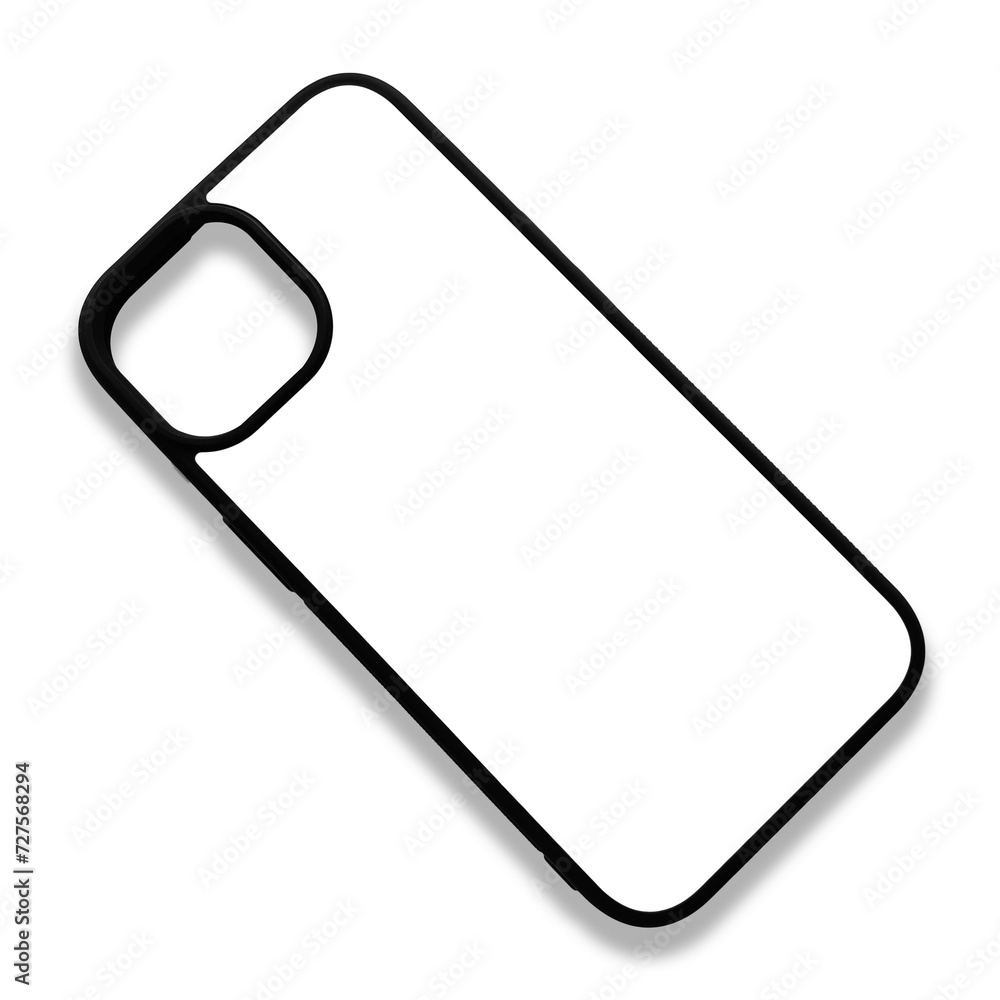Blank mobile phone case on white background for mockup. Custom and personalized phone case, Black edge sublimation phone case Blank mobile phone case on white background for mockup. Custom and personalized phone case, Black edge sublimation phone case