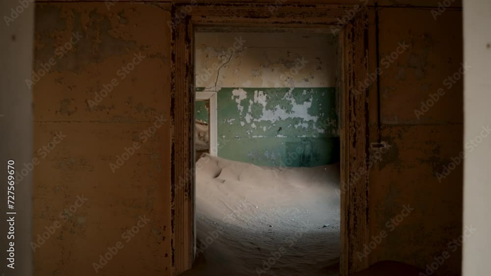 Old rooms filled with desert sand. Old rooms filled with desert sand.