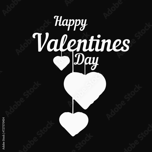 Happy Valentine s Day on 14 February. Valentine s Day vector illustration  poster  flyer  social media post  icon  sign symbol  or logo.