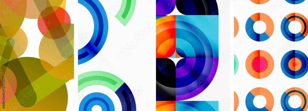 Circles and rings geometric backgrounds. Posters for wallpaper, business card, cover, poster, banner, brochure, header, website Circles and rings geometric backgrounds. Posters for wallpaper, business card, cover, poster, banner, brochure, header, website