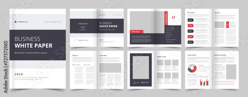 White Paper Template, Business White Paper Design, A4 Brochure, Company Profile