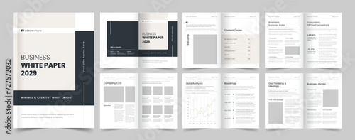 White Paper Layout, Company white paper design, Print Ready, Brochure Template