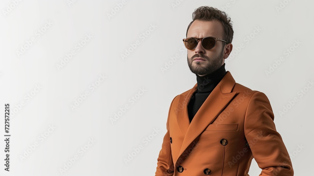 Fashion-forward man in trendy attire Fashion-forward man in trendy attire
