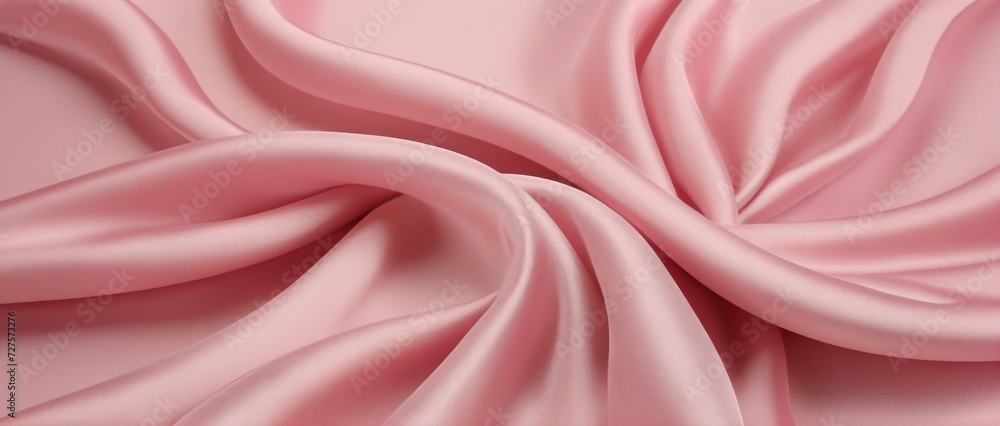 Obraz premium Pink silk fabric with a luxurious texture, ideal for elegant designs.