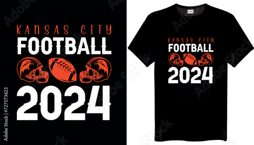 Kansas City Football 2024 Chiefs Football T-Shirt Design