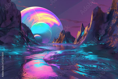 psychedelic album cover, sleek digital render for the album, aberrant surreal style. generative AI