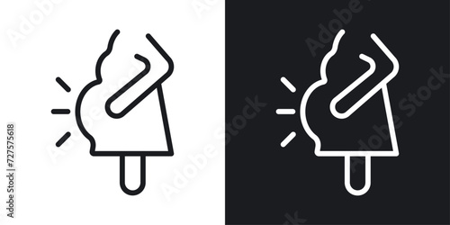 Pregnancy complications icon designed in a line style on white background.
