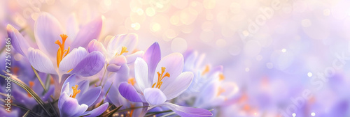 spring flower background, in the style of light sky-blue and dark gold, bokeh, generative AI