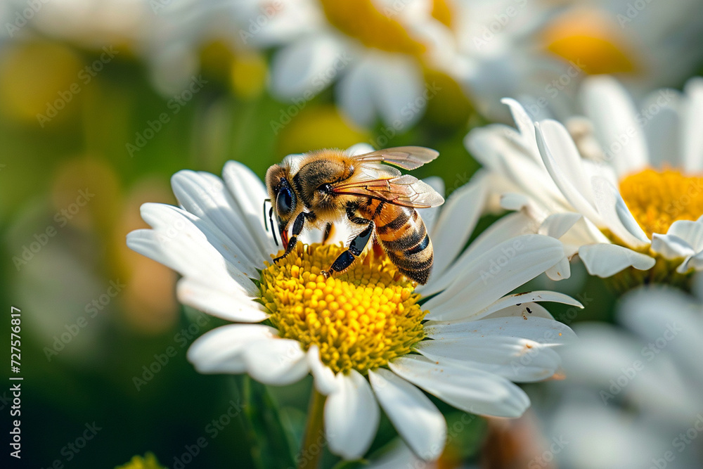 Bees swarming the flowers bokeh style background Bees swarming the flowers bokeh style background