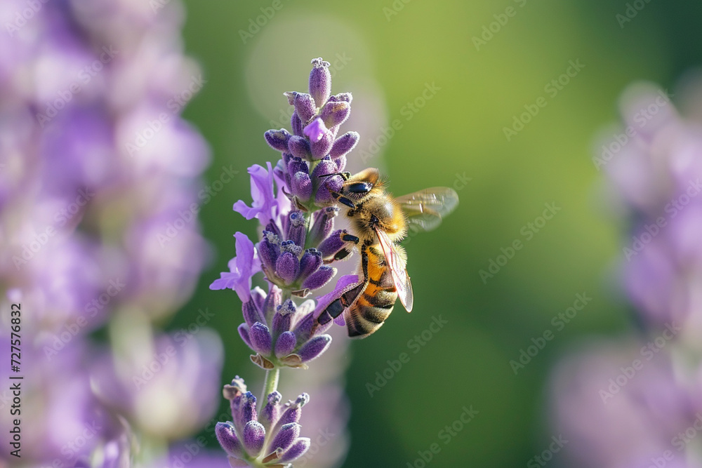 Bees swarming the flowers bokeh style background Bees swarming the flowers bokeh style background