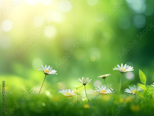 little flowers on grass