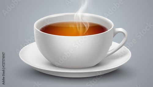 A cup of tea with steam rising