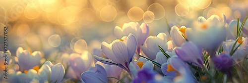 spring flower background, in the style of light sky-blue and dark gold, bokeh, generative AI © VALUEINVESTOR