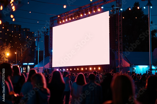 the white screen in the concert stage