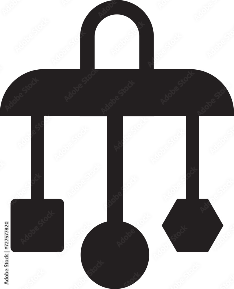 Obraz premium Rounded Filled Crib Toy Icon