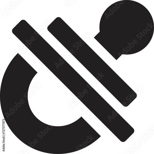 Rounded Filled Pacifier Icon