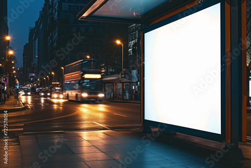 blank billboard by the street