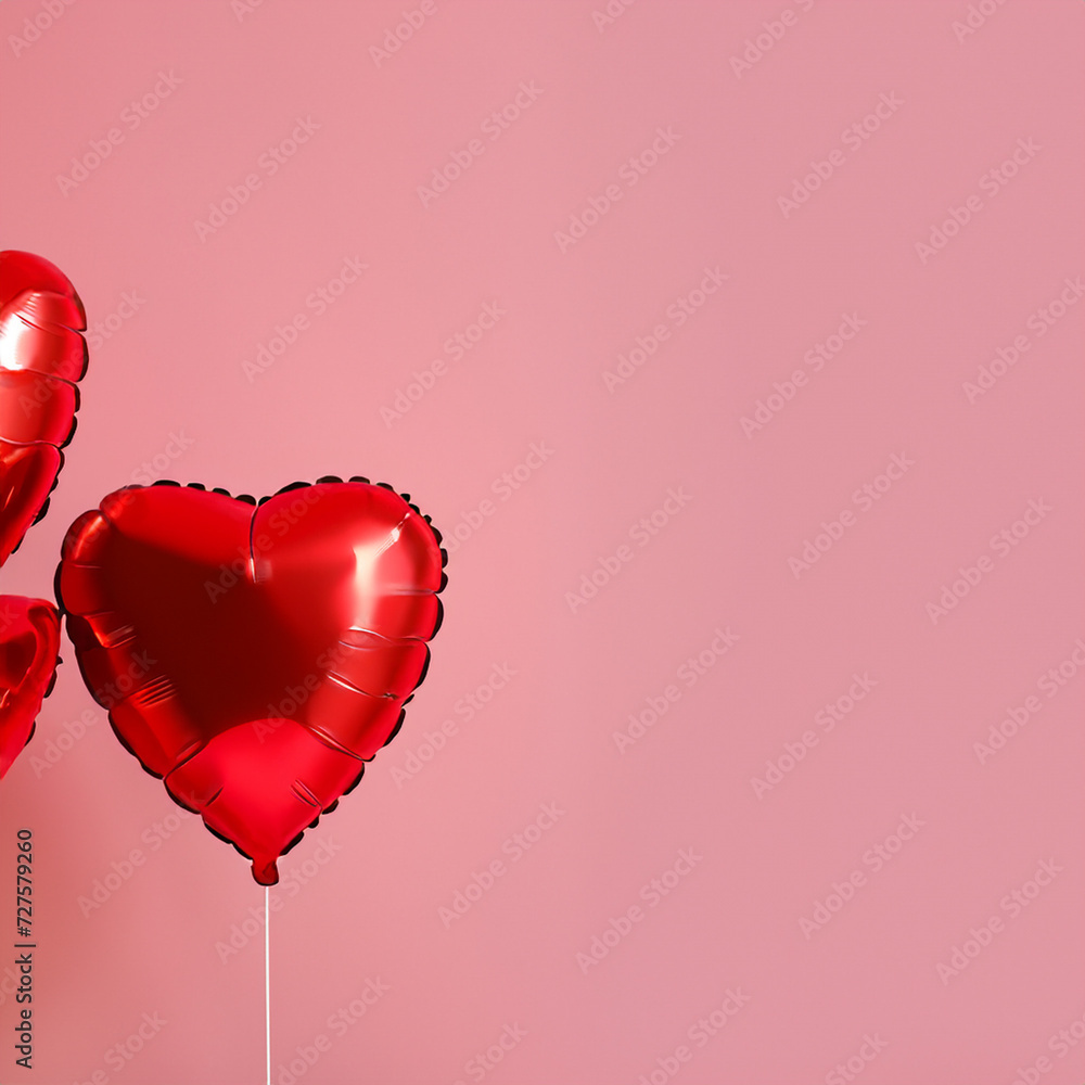 Heart-shaped balloons in red color. Romantic balloons. Red heart shaped balloons. Cute balloons. Heart shaped balloons for Valentine's Day Heart-shaped balloons in red color. Romantic balloons. Red heart shaped balloons. Cute balloons. Heart shaped balloons for Valentine's Day