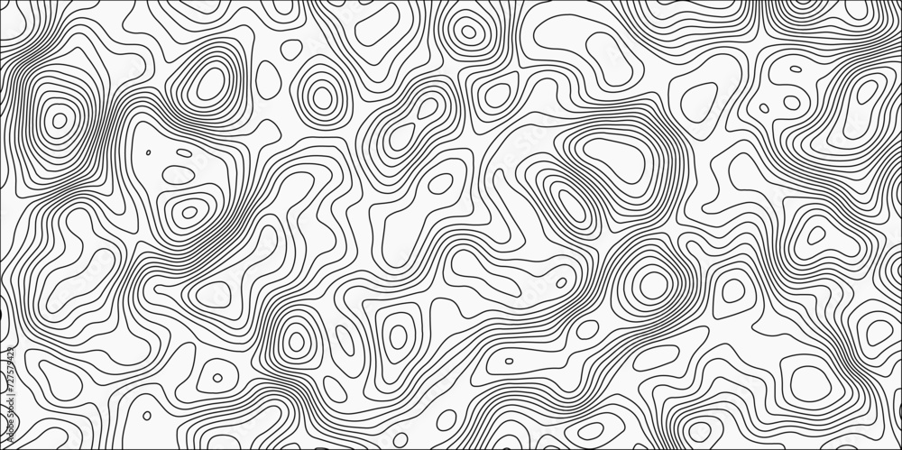 Fototapeta premium Map in Contour Line Light topographic topo contour. Topographic Map topo. Topographic background and texture, monochrome image. 3D waves. Marble texture with natural pattern.