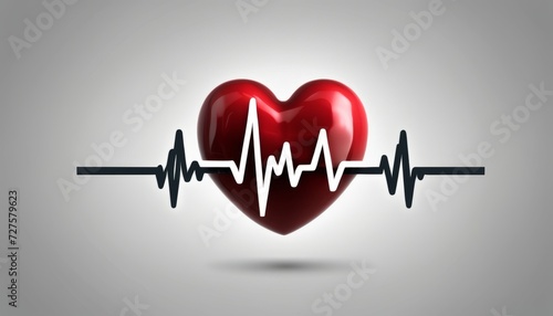 A heart with a pulse line on it