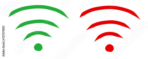 WiFi icon red and green 