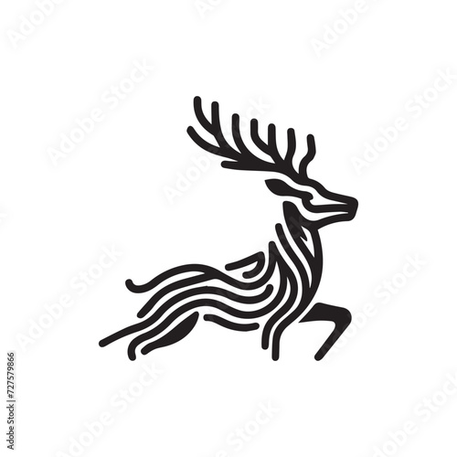 aesthetic modern minimalist deer logo © FadilaFitra
