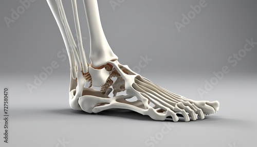 A skeleton's foot with bones and muscles photo
