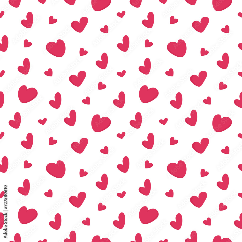 Cute love heart seamless pattern illustration Cute love heart seamless pattern illustration