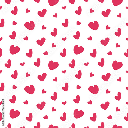 Cute love heart seamless pattern illustration