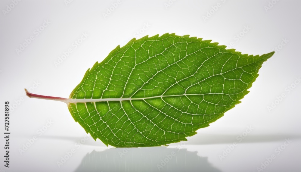 Obraz premium A leaf with a red stem