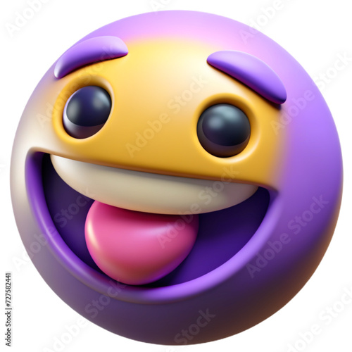 3D smiley face with joyful feeling photo