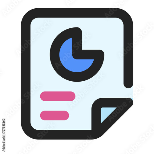 financial report outline icon