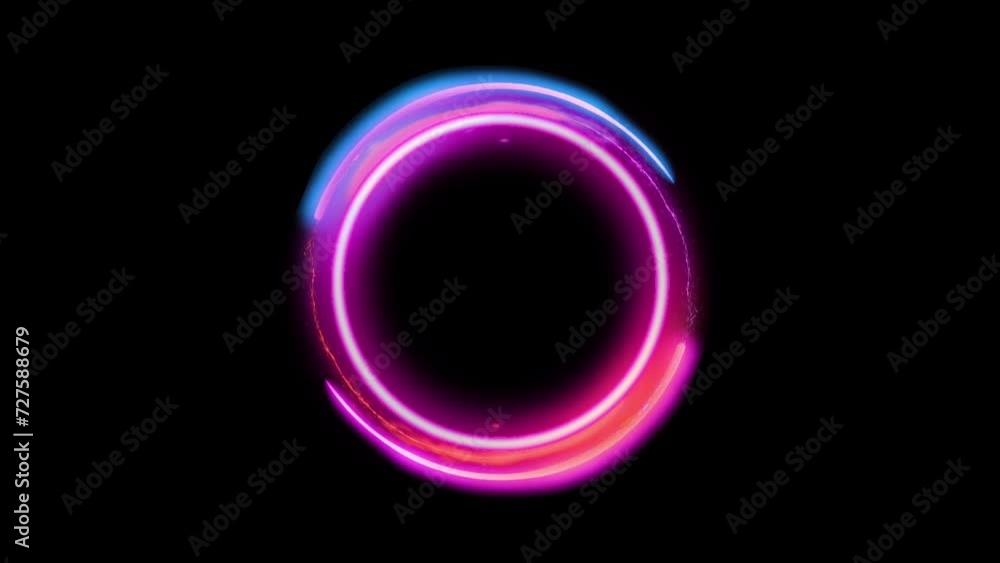 Red Neon Circle lights background Red Neon Circle lights background