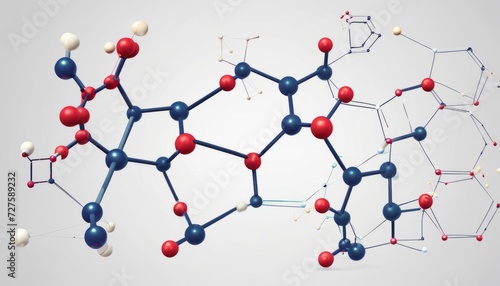 A molecular structure of a chemical compound
