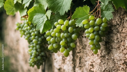 Wallpaper Mural A bunch of green grapes hanging from a vine Torontodigital.ca