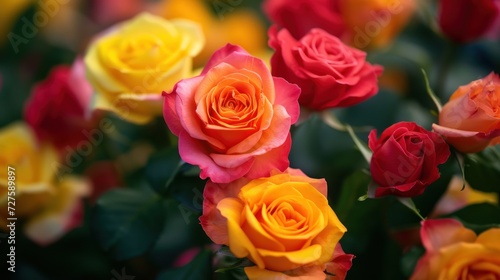 Roses, bright colors, Valentine's Day
