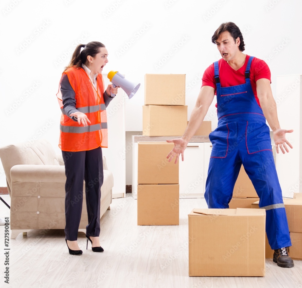 Professional movers doing home relocation Professional movers doing home relocation