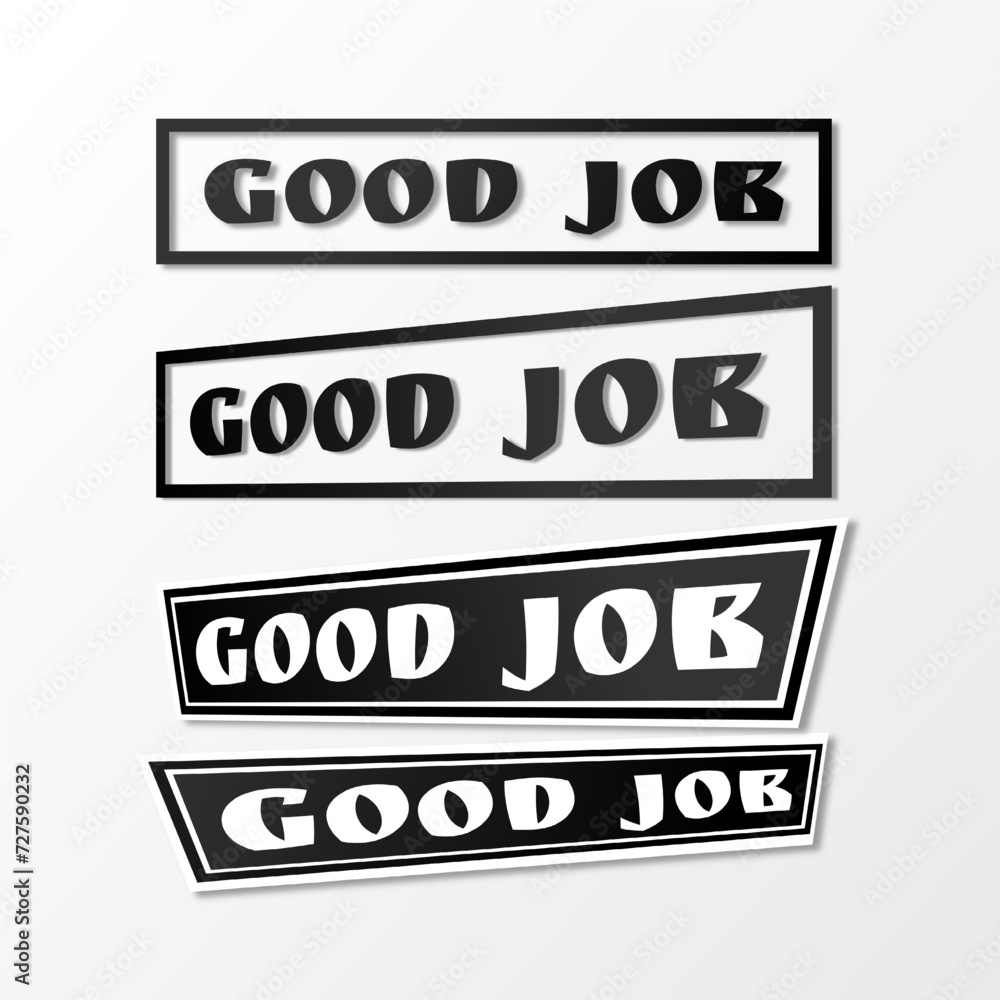 Fototapeta premium good job stickers set