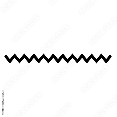 Wave line and wavy zigzag line. Black underlines wavy curve zig zag line pattern in abstract style. Geometric decoration element. Vector illustration.