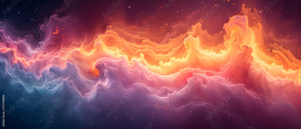 Computer Generated Image of a Colorful Wave
