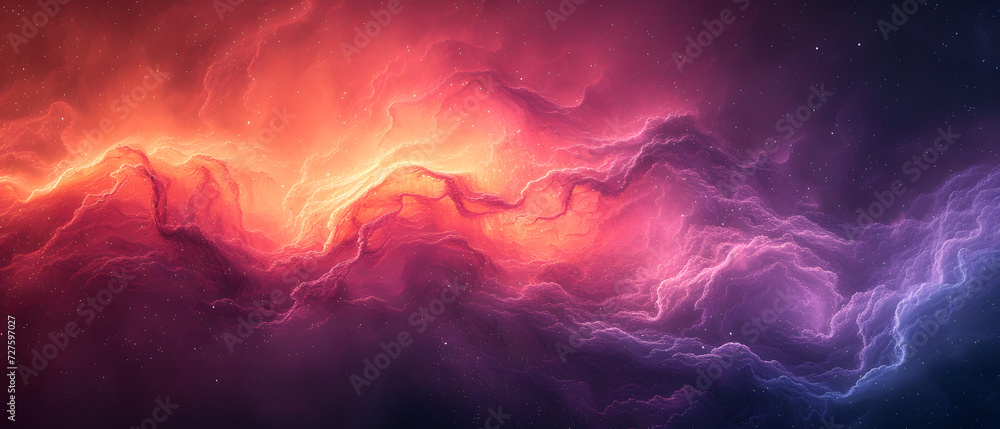 Colorful Space Filled With Clouds and Stars