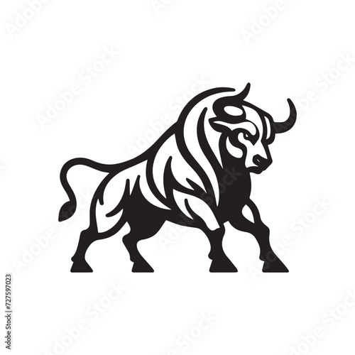 angry bull logo vector icon illustration © FadilaFitra