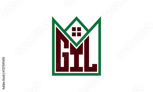 GIL initial letter real estate builders logo design vector. construction ,housing, home marker, property, building, apartment, flat, compartment, business, corporate, house rent, rental, commercial