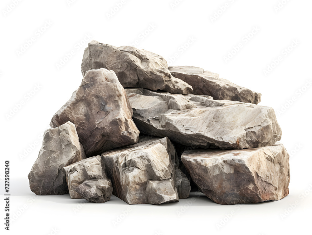 Black stone podium for product display. Rough stone blocks isolated on white background. Rock platforms Black stone podium for product display. Rough stone blocks isolated on white background. Rock platforms