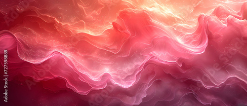 Red and Pink Abstract Background With Waves