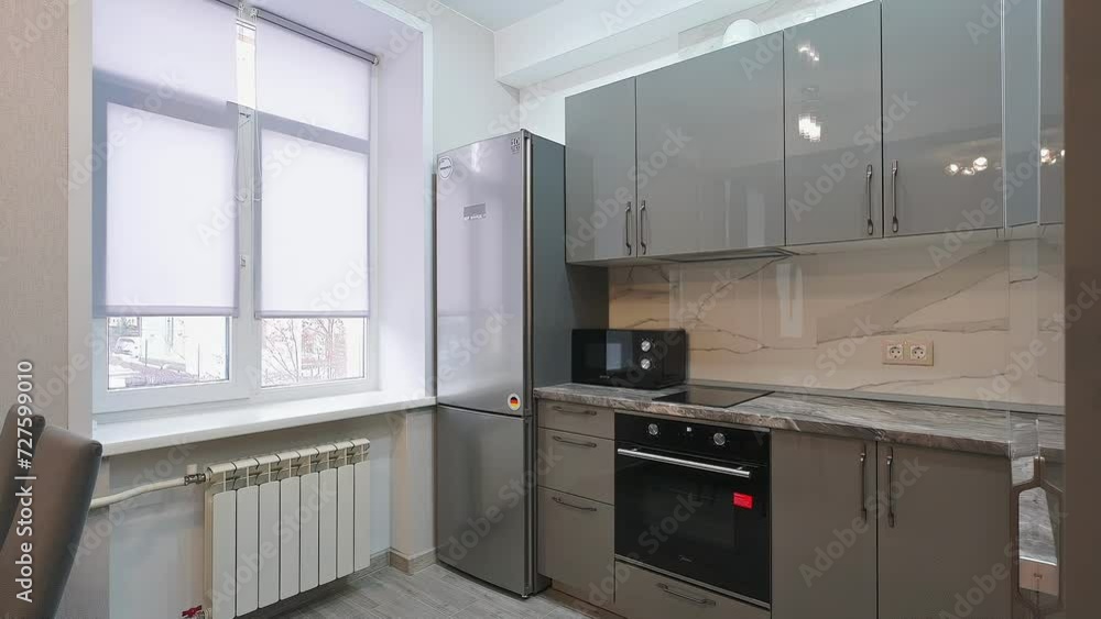standard room interior apartment. view kind of decor home decoration in hostel house for sale. kitchen and dining room, refectory area, cooking equipment, table furniture, stove standard room interior apartment. view kind of decor home decoration in hostel house for sale. kitchen and dining room, refectory area, cooking equipment, table furniture, stove