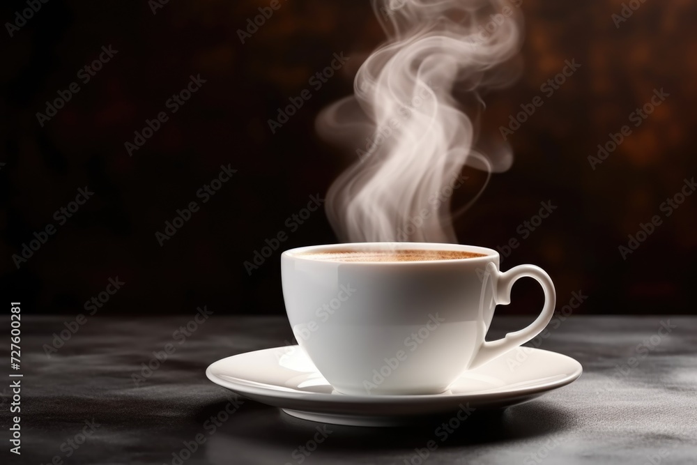 White Coffee Mug with Steam
